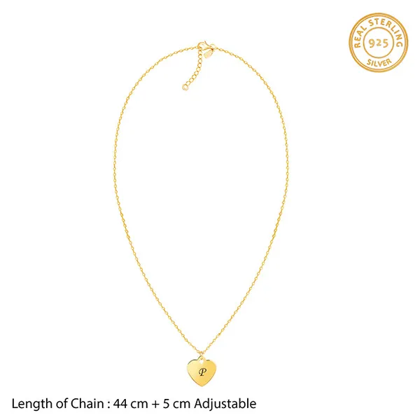Golden_Personalised_Heart_Initial_Pendant_With_Link_Chain