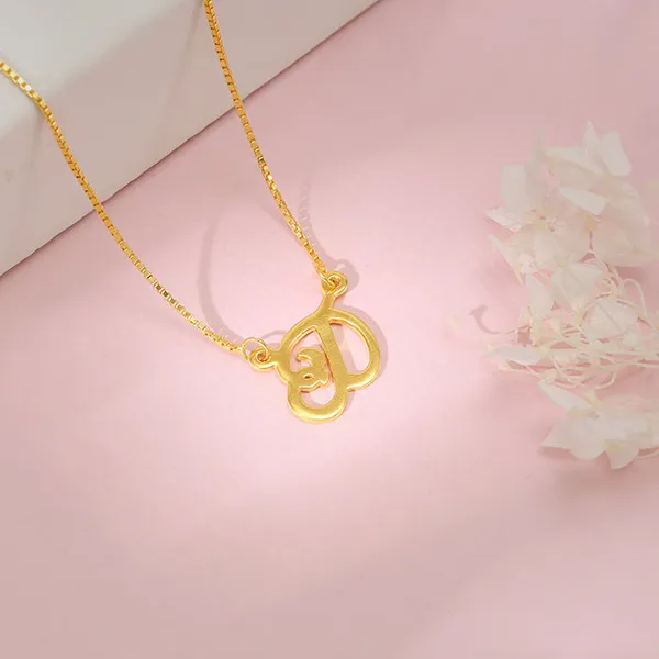 Golden_Personalised_Cursive_Initial_Necklace