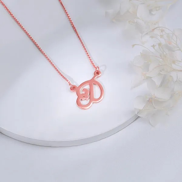 Rose_Gold_Personalised_Cursive_Initial_Necklace