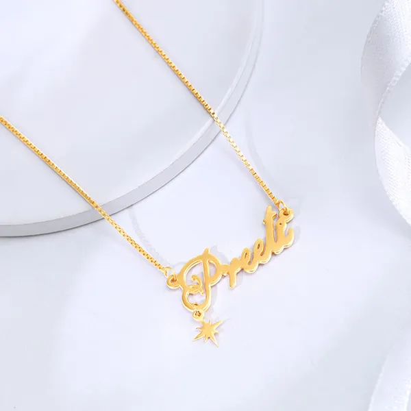 Golden_Personalised_Name_Star_Charm_Necklace