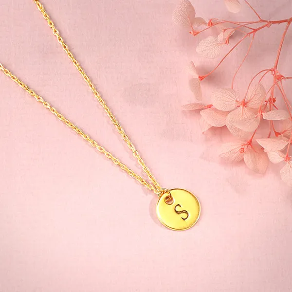 Golden_Personalised_Classic_Initial_Pendant_with_Link_Chain