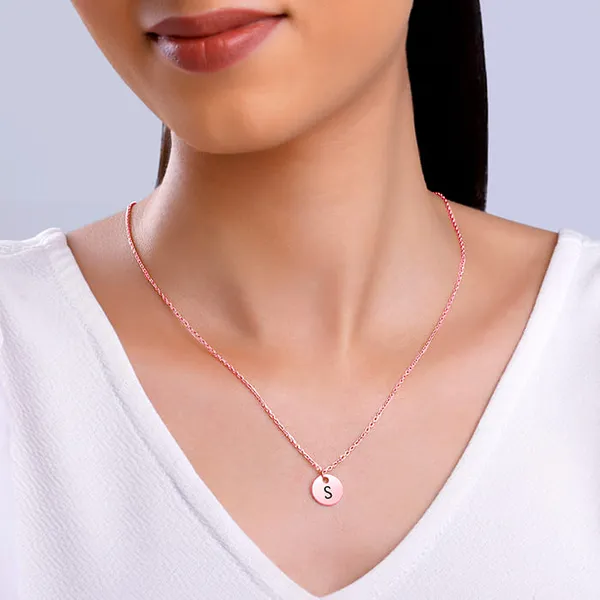 Rose_Gold_Personalised_Classic_Initial_Pendant_with_Link_Chain