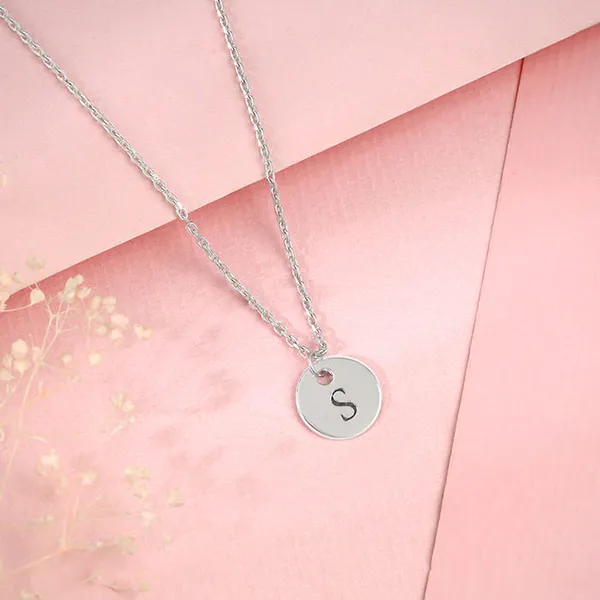 Silver_Personalised_Classic_Initial_Pendant_with_Link_Chain