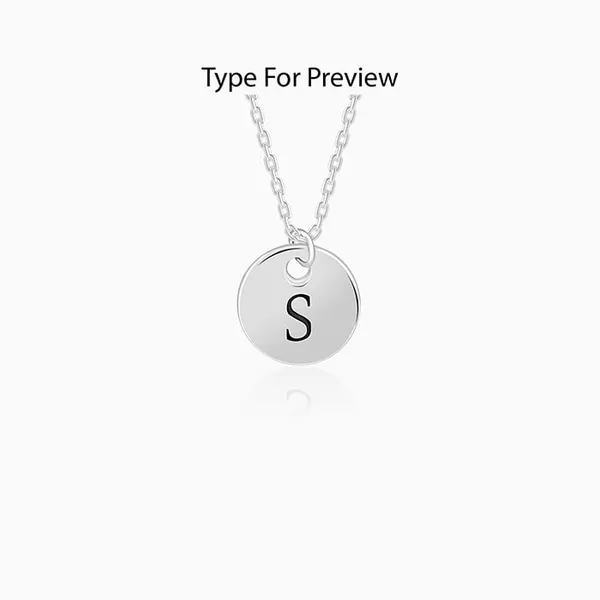 Silver_Personalised_Classic_Initial_Pendant_with_Link_Chain