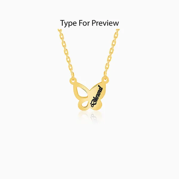 Golden_Personalised_Butterfly_Necklace