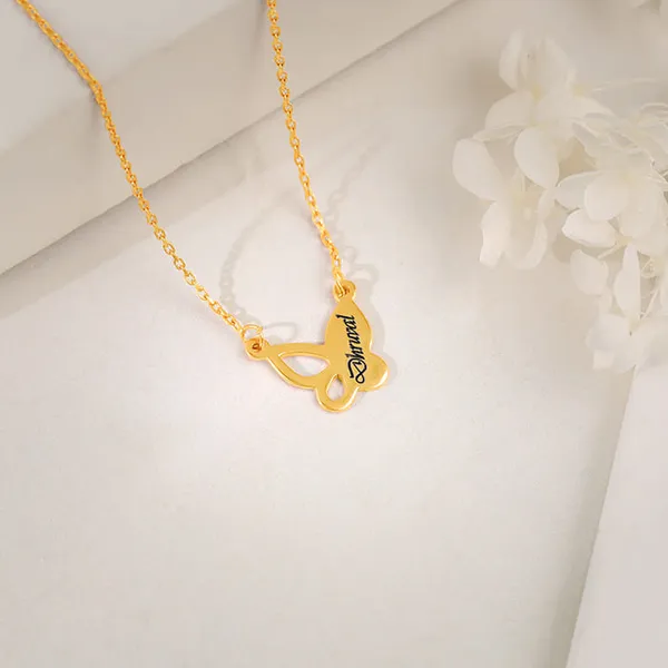 Golden_Personalised_Butterfly_Necklace