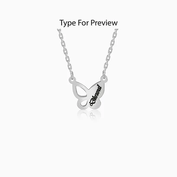 Silver_Personalised_Butterfly_Necklace