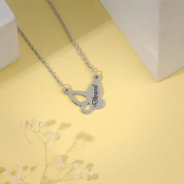 Silver_Personalised_Butterfly_Necklace