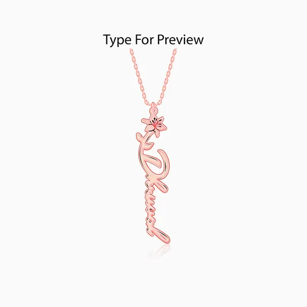 Rose_Gold_Personalised_Flower_Name_Pendant_with_Link_Chain