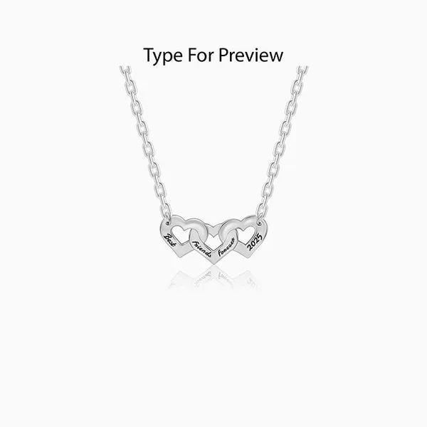 Silver_Personalised_Triple_Heart_BFF_Necklace