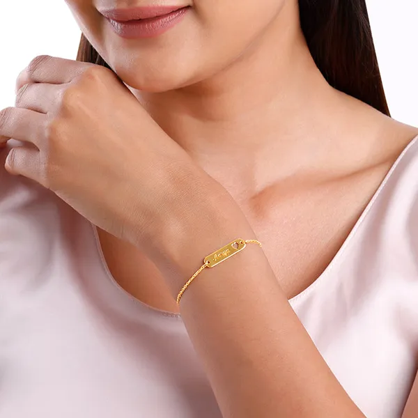 Golden_Personalised_Cosy_Heart_Bracelet