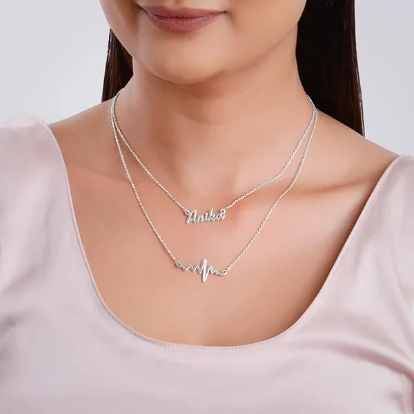 Silver_Personalised_Heartbeat_Layered_Necklace