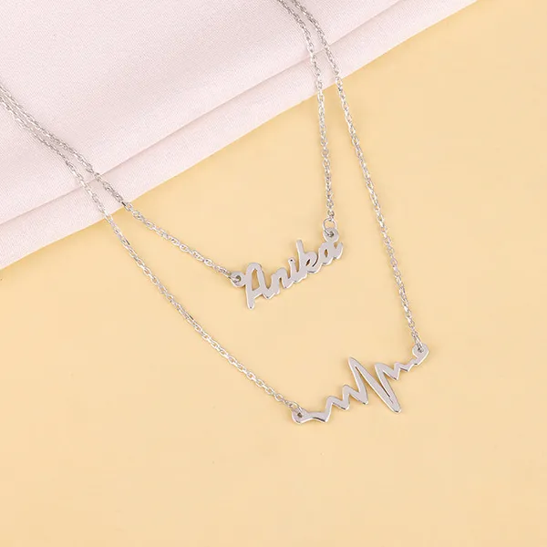 Silver_Personalised_Heartbeat_Layered_Necklace
