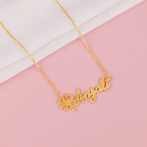 Golden_Personalised_Serendipity_Clover_Necklace