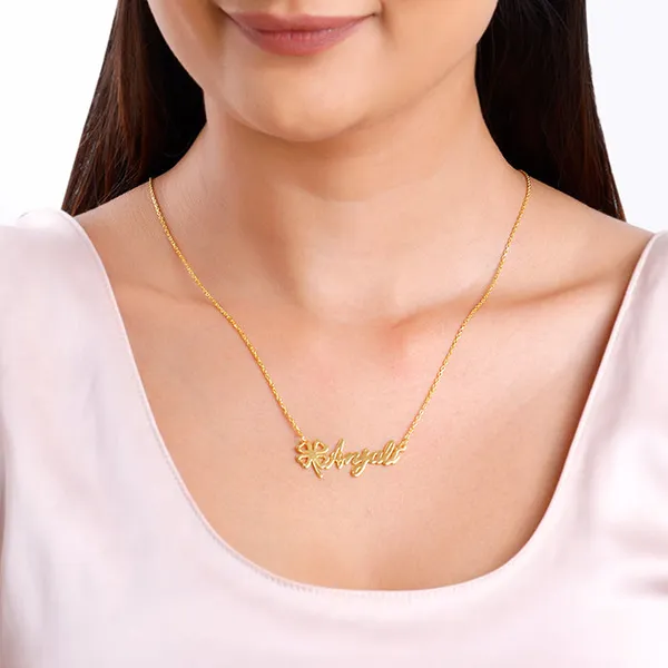 Golden_Personalised_Serendipity_Clover_Necklace