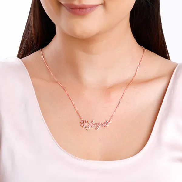 Rose_Gold_Personalised_Serendipity_Clover_Necklace