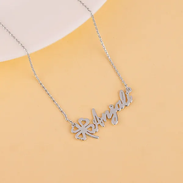 Silver_Personalised_Serendipity_Clover_Necklace