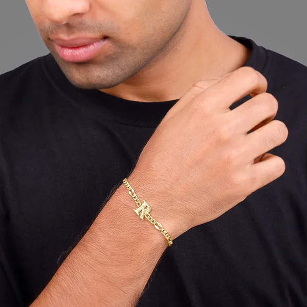 Golden_Personalised_Alpha_Initial_Bracelet_For_Him
