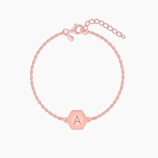 Rose_Gold_Personalised_Hexagon_Initial_Bracelet