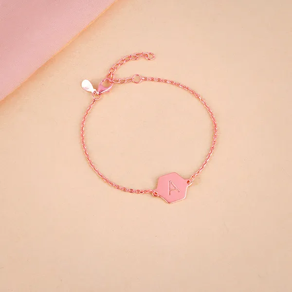 Rose_Gold_Personalised_Hexagon_Initial_Bracelet