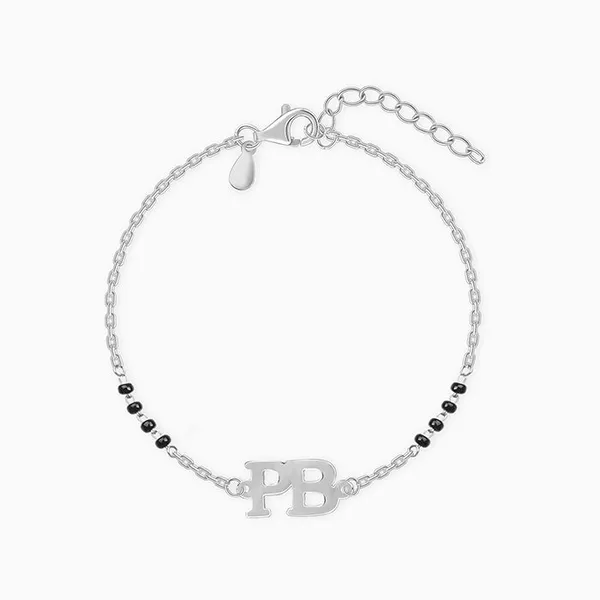 Silver_Personalised_Signature_Initial_Mangalsutra_Bracelet