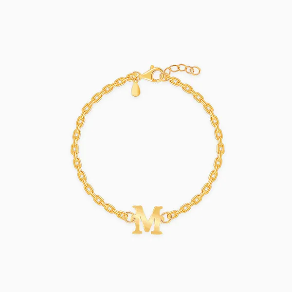 Golden_Personalised_Initial_Kids_Bracelet_(0_-_2_Years)