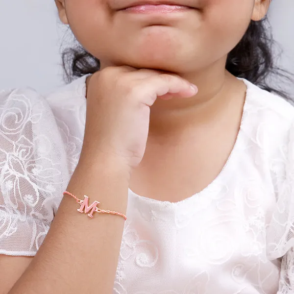 Rose_Gold_Personalised_Initial_Kids_Bracelet_(2_-_8_Years)