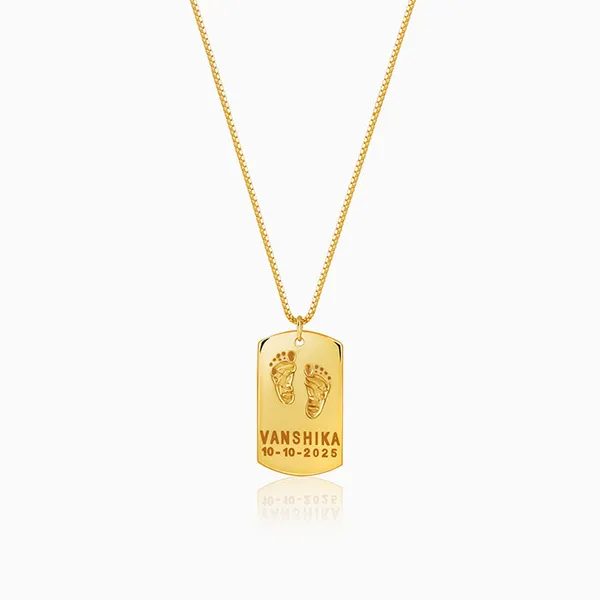 Golden_Personalised_Baby_Foot_Print_Pendant_For_Him