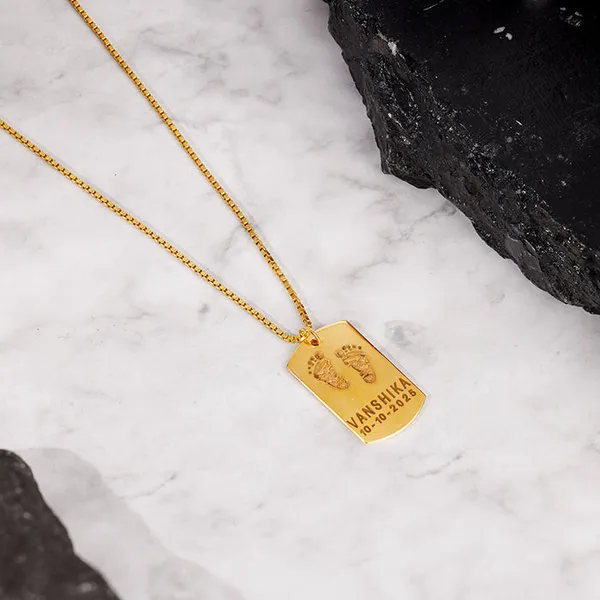 Golden_Personalised_Baby_Foot_Print_Pendant_For_Him