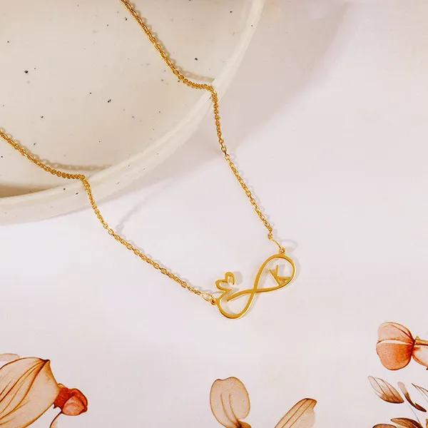 Golden_Personalised_To_Infinity_Necklace