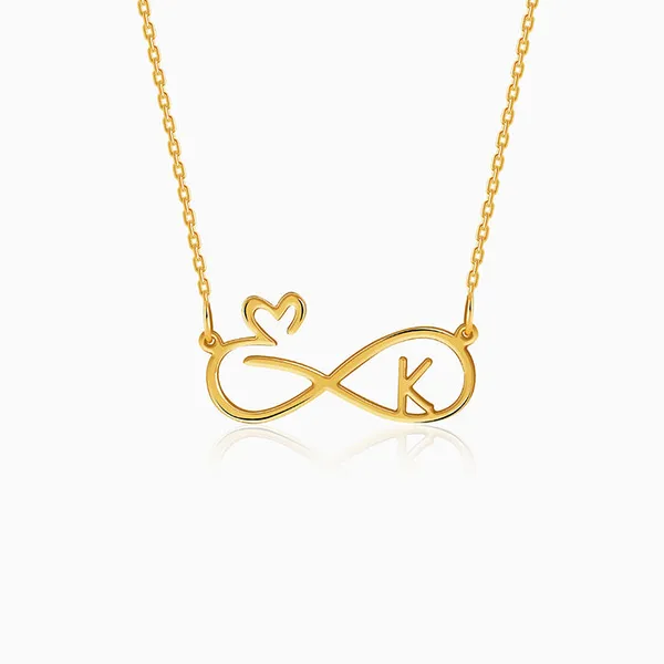 Golden_Personalised_To_Infinity_Necklace