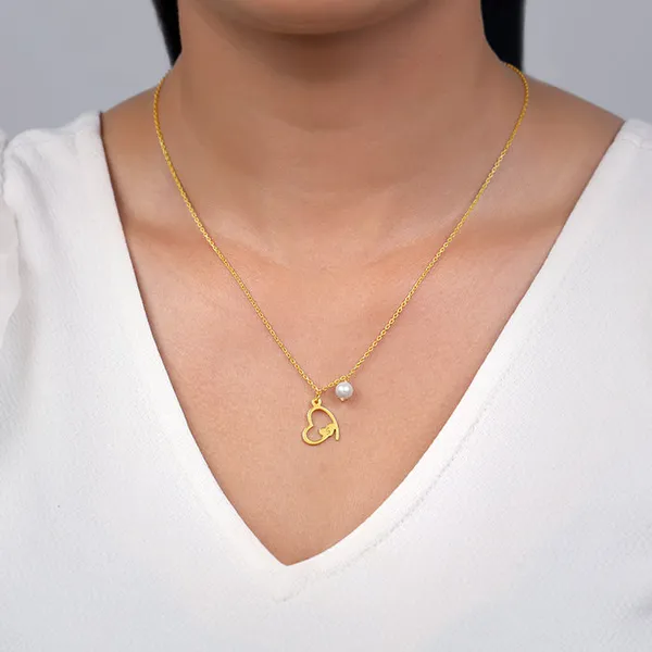 Golden_Personalised_Classic_Heart_Necklace
