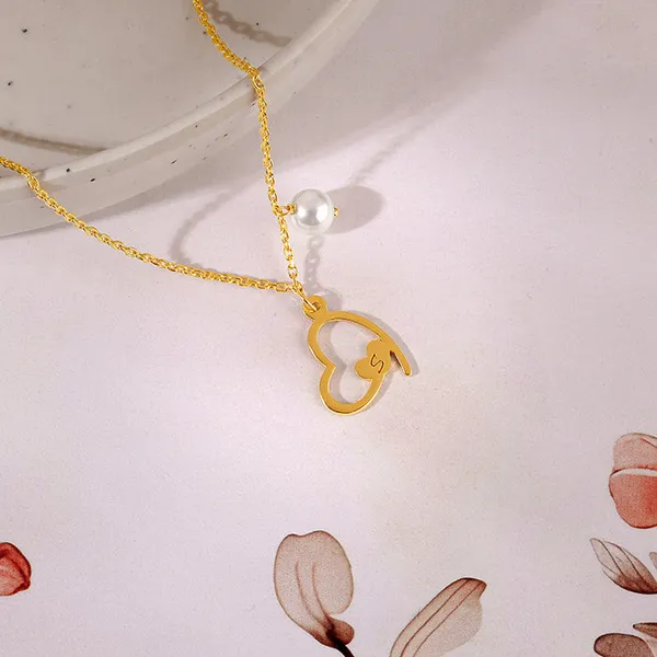 Golden_Personalised_Classic_Heart_Necklace
