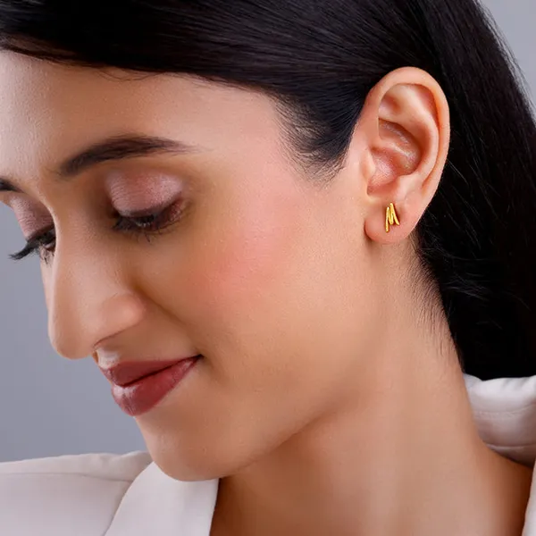 Golden_Personalised_Letter_Stud_Earrings