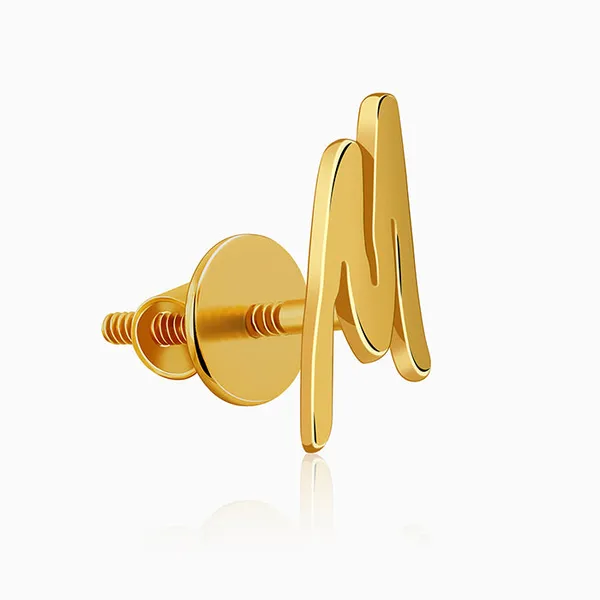Golden_Personalised_Letter_Stud_Earrings