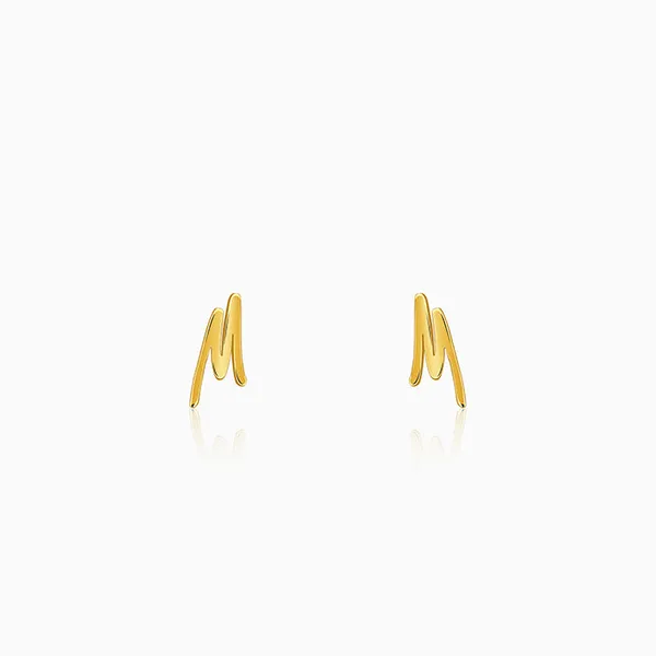 Golden_Personalised_Letter_Stud_Earrings