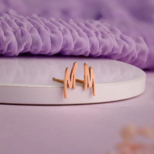 Rose_Gold_Personalised_Letter_Stud_Earrings