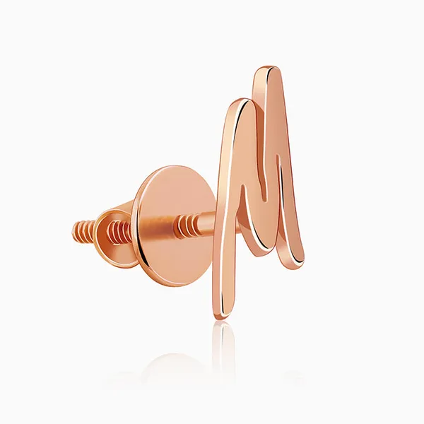 Rose_Gold_Personalised_Letter_Stud_Earrings