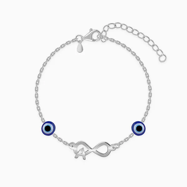 Silver_Personalised_Initial_Nazar_Bracelet