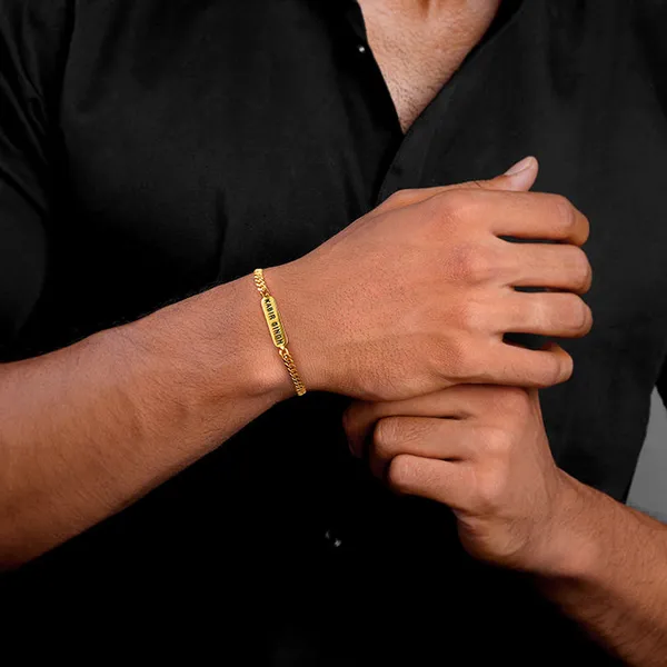 Golden_Personalised_Cuban_Bracelet_for_Him