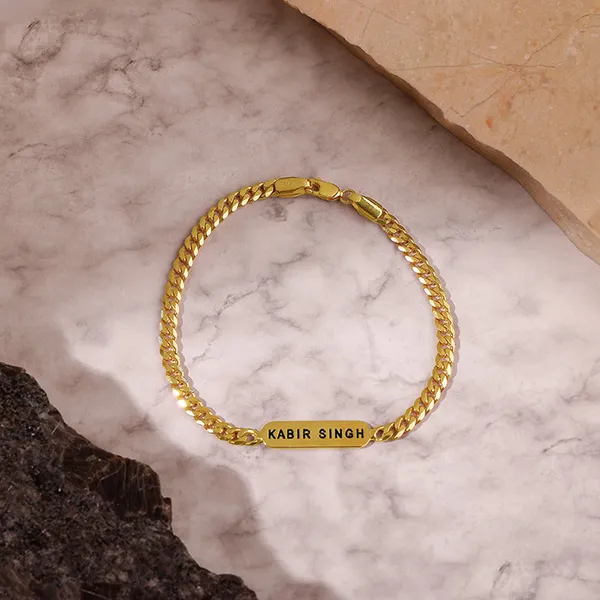 Golden_Personalised_Cuban_Bracelet_for_Him