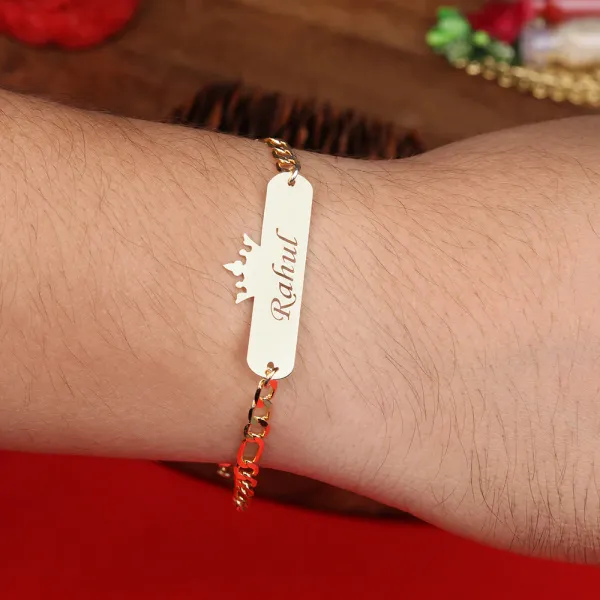 Personalized_Brass_Crown_Name_Rakhi_Bracelet