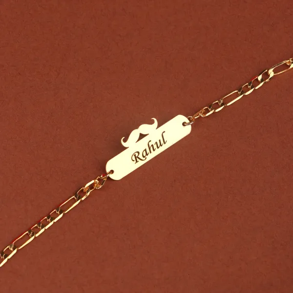 Personalized_Brass_Moustache_Name_Rakhi_Bracelet