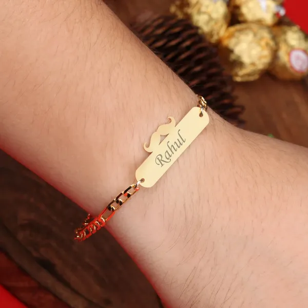 Personalized_Brass_Moustache_Name_Rakhi_Bracelet