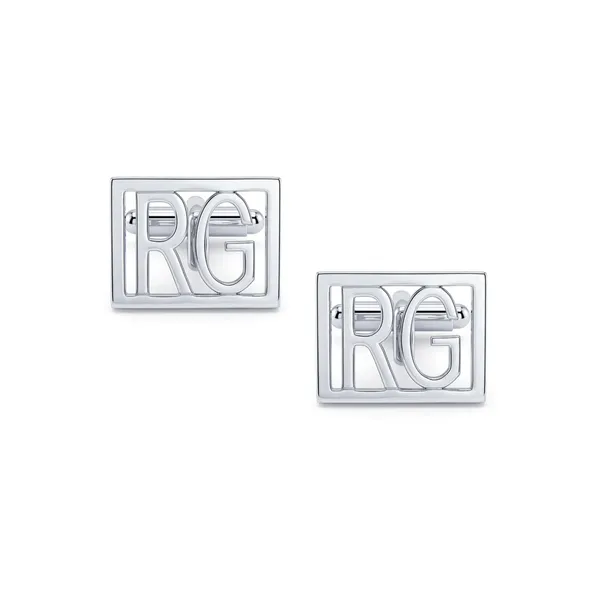 Personalized_Silver_Geometric_Initial_Name_Cufflinks