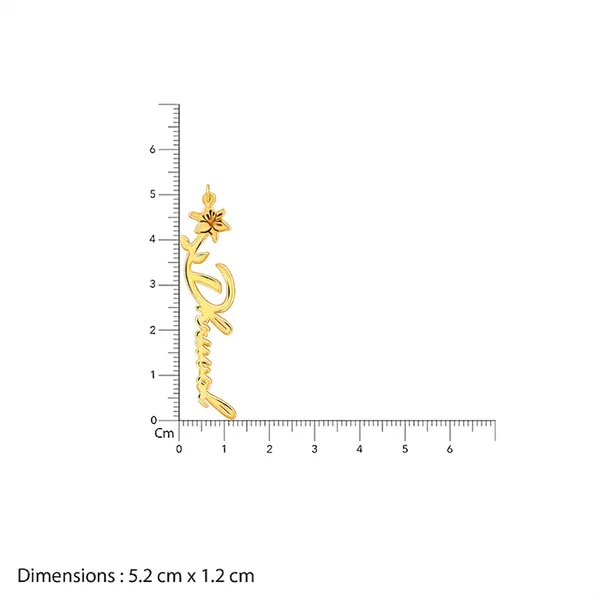 Golden_Personalised_Flower_Name_Pendant_with_Link_Chain
