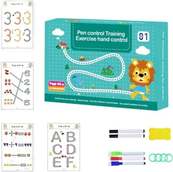 Multicolor_Laminated_Wipe-Clean_Thick_Paperboard_And_Polypropylene_Pens_Educational_Kit_For_Young_Learners_Aged_3-6_Years