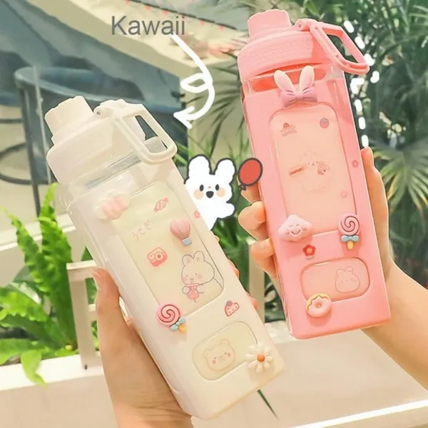 Cream_And_Pink_Bpa-Free_Pc_And_Pp_Plastic_Body,_Food-Grade_Silicone_Straw_Water_Bottle_With_Straw_For_Students,_Young_Professionals,_Anime_Enthusiasts