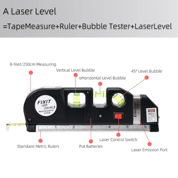 Black_Impact-Resistant_Abs_Structural_Shell_And_Aluminum_Alloy_Base_Guide_Multipurpose_Laser_Level_With_Tape_Measure_And_Spirit_Level_For_Homeowners,_Diy_Enthusiasts,_Contractors,_And_Professionals