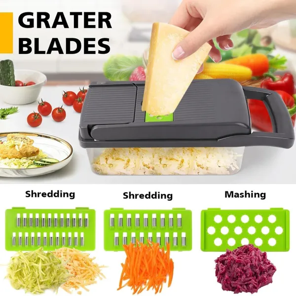 Multicolor_Anti-Rust_Stainless_Steel_Blades_And_Heavy-Duty_Abs/Ps_Plastic_Vegetable_Chopper_Slicer_For_Home_Cooks,_Vegetable_Preparation